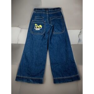 ALAB Wide Leg Jeans 25X28 Mega Rave VTG Baggy Grunge Skater Y2K 90s Medium Wash